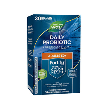 Nature's Way Fortify 50+ Daily Probiotic for Men & Women, 30 Billion Live Cultures, Colon, Digestive, and Immune Health Support* Supplement, 30 Capsules Nature's WayBuy Supplements Australia