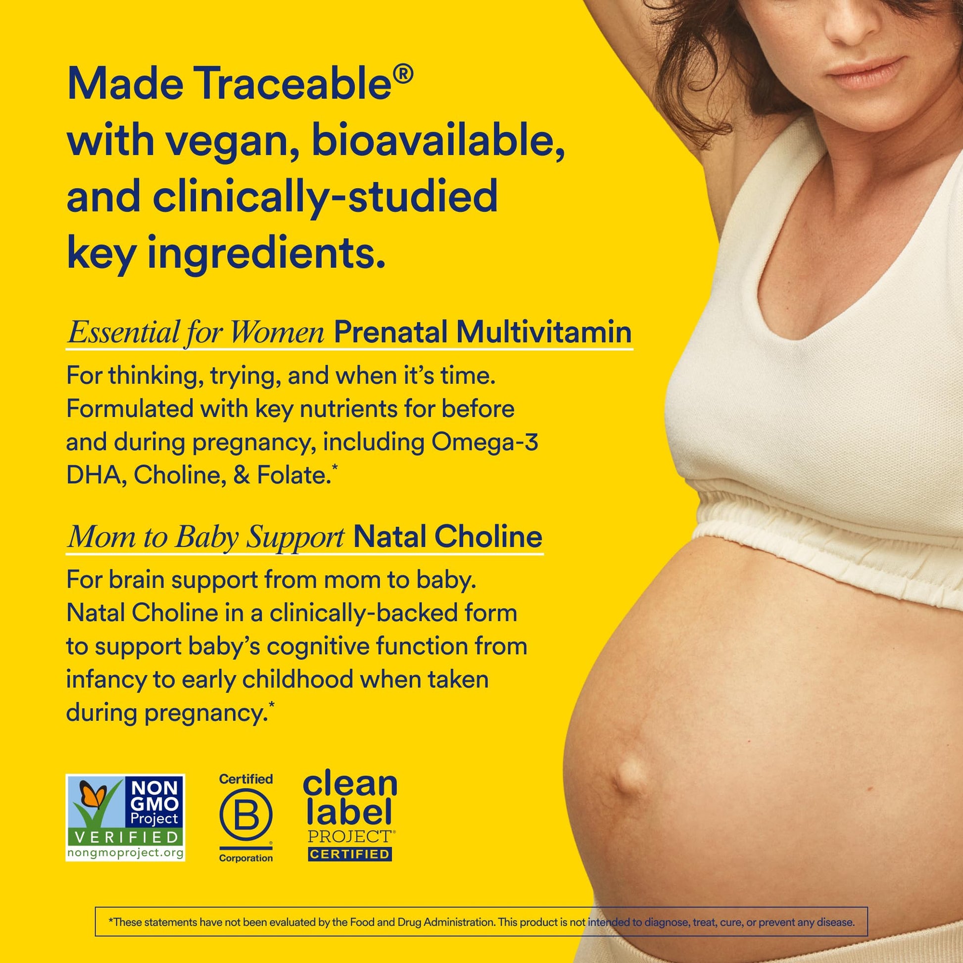 Ritual Mom-to-Baby Set with Prenatal Vitamins and Natal Choline Supplements, Supports Pregnancy, Baby's Cognitive Function, Fetal Brain Development, 30 Day Supply RitualBuy Supplements Australia