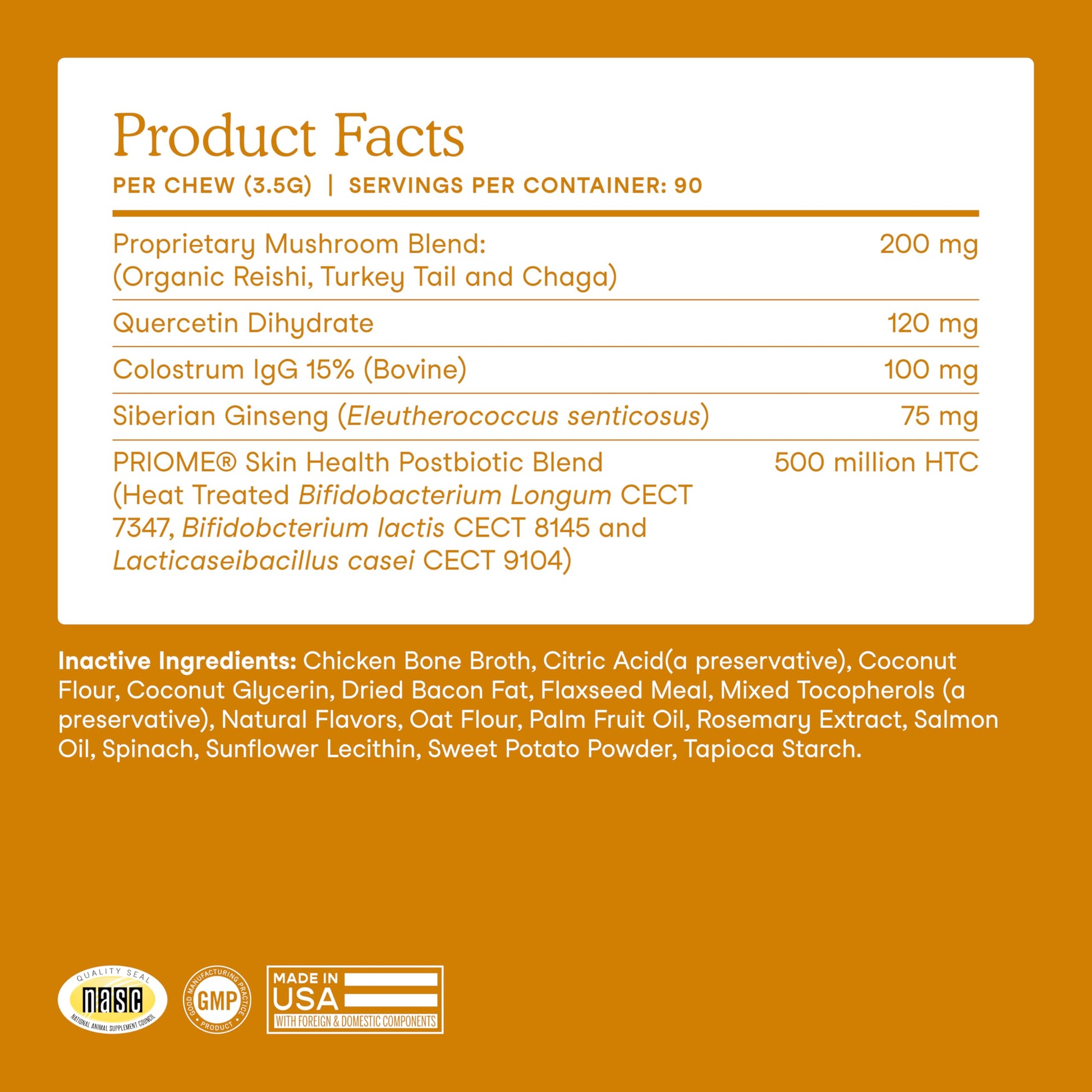 Fera Pets Dog Allergy and Immune Support with Organic Mushrooms, Postbiotics & Colostrum - Promotes Skin & Gut Health - Soothes Seasonal Allergy Symptoms - 30 Soft Chews Fera PetsBuy Supplements Australia