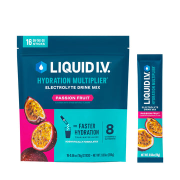 Liquid I.V.® Hydration Multiplier - Passion Fruit | Electrolyte Powder Drink Mix | 1 Pack (16 Servings) Liquid I.V.Buy Supplements Australia