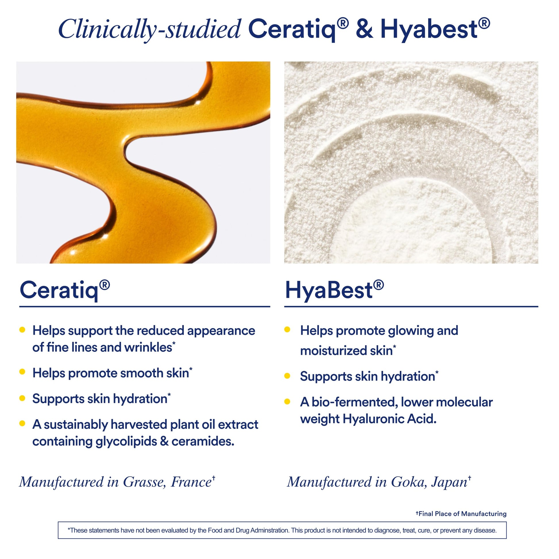 Ritual HyaCera Skin Supplement for Wrinkle Support, with Hyabest® and Ceratiq® for Skin Hydration Support, Hyaluronic Acid, Glycolipids, Ceramides, Gluten Free, Non GMO, Vanilla Essence, 30 Day Supply RitualBuy Supplements Australia