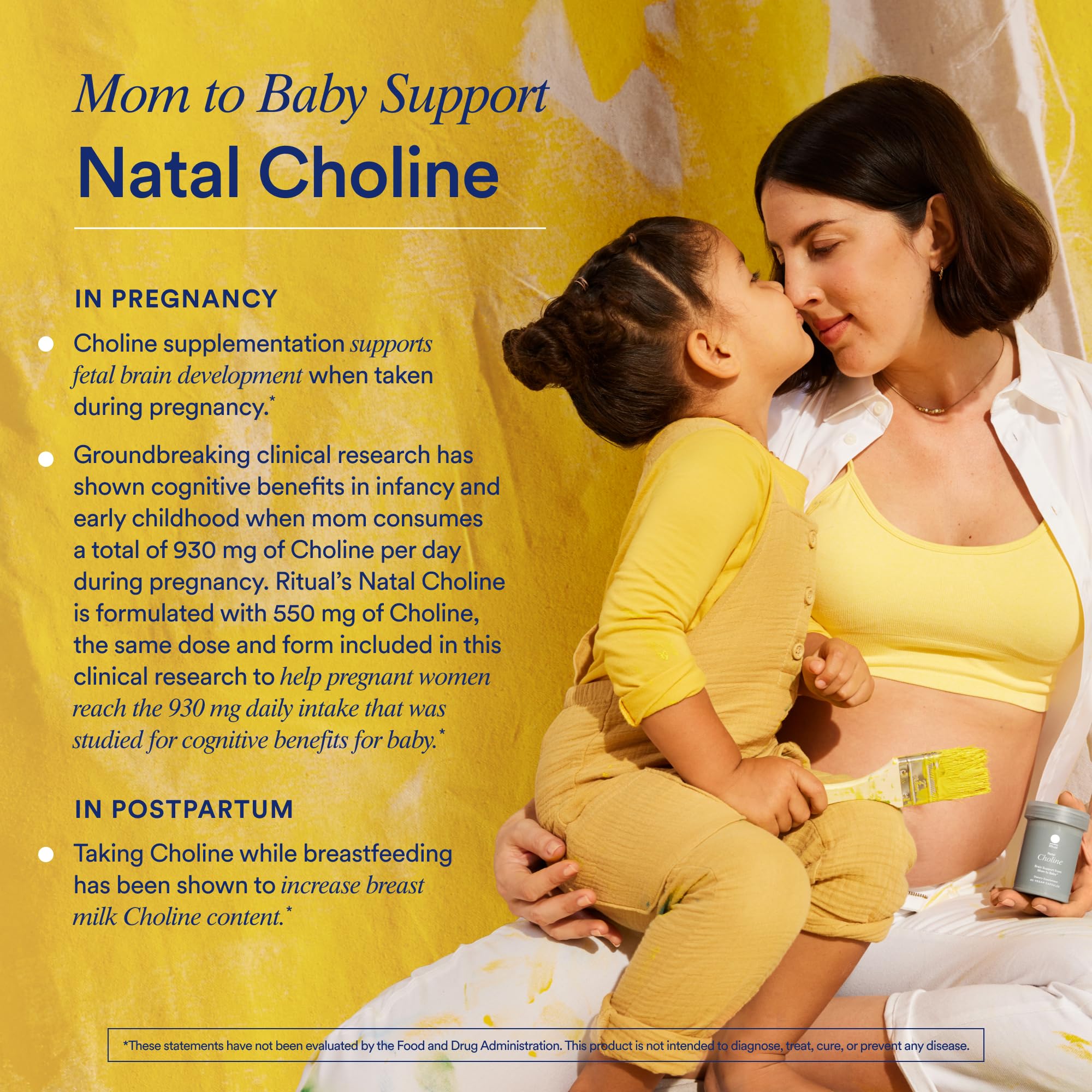 Ritual Postnatal Mom-to-Baby Set, Postpartum Multivitamin and Natal Choline Supplements, Supports Lactation, Immune Function, and Baby's Cognitive Function RitualBuy Supplements Australia
