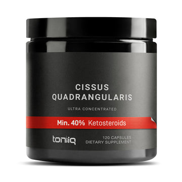 Toniiq Cissus Quadrangularis Capsules - Min. 40% Ketosteroids - Ultra High Strength Tendon and Joint Support Supplement - 1200mg Concentrated Cissus Extract - Wild Harvested in India - 120 Caps ToniiqBuy Supplements Australia