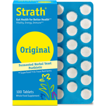 Strath Nutritional Yeast Tablets - Vegetarian, Lactose Free, Artificial Additive Free - Digestive Support, Nutrient Absorption - Unflavored Daily Supplement - Prebiotic and Postbiotic Bio-StrathBuy Supplements Australia