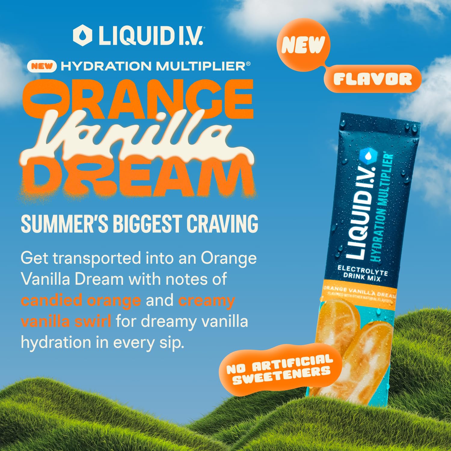 Liquid I.V.® Hydration Multiplier – Orange Vanilla Dream | Electrolyte Powder Drink Mix | 3 Pack (48 Servings) Liquid I.V.Buy Supplements Australia