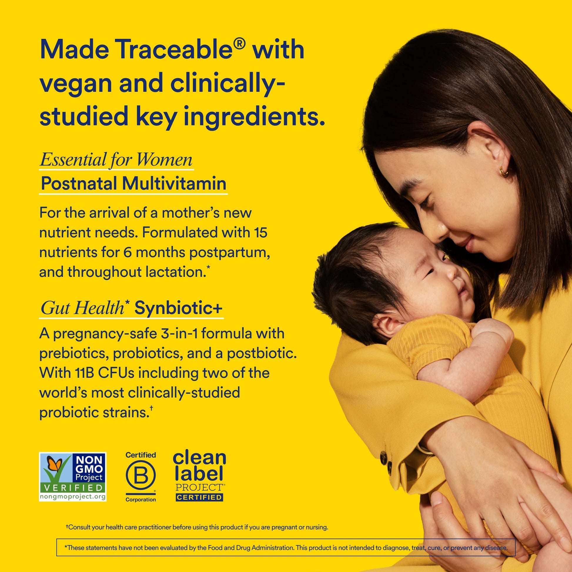 Ritual Postnatal Multivitamin and Gut Duo Supplements with Postnatal Vitamins and Synbiotic+: 3-in-1 Probiotic, Prebiotic, Postbiotic, Supports Lactation, and Gut Health, 30 Day Supply RitualBuy Supplements Australia