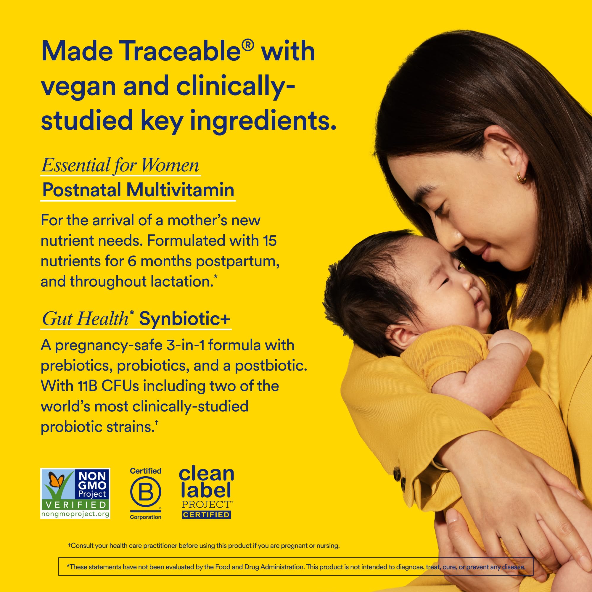 Ritual Postnatal Multivitamin and Gut Duo Supplements with Postnatal Vitamins and Synbiotic+: 3-in-1 Probiotic, Prebiotic, Postbiotic, Supports Lactation, and Gut Health, 30 Day Supply RitualBuy Supplements Australia