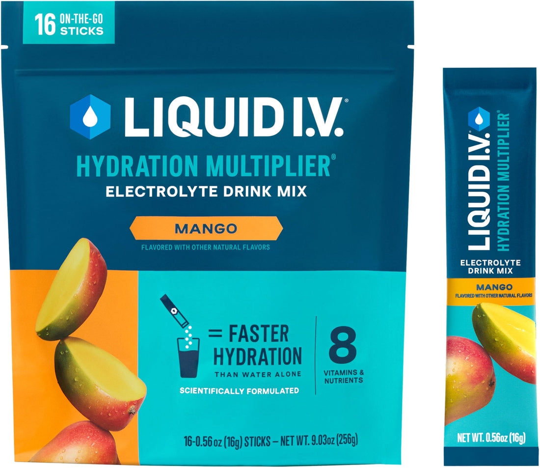 Liquid I.V.® Hydration Multiplier - Mango | Electrolyte Powder Drink Mix | 1 Pack (16 Servings) Liquid I.V.Buy Supplements Australia