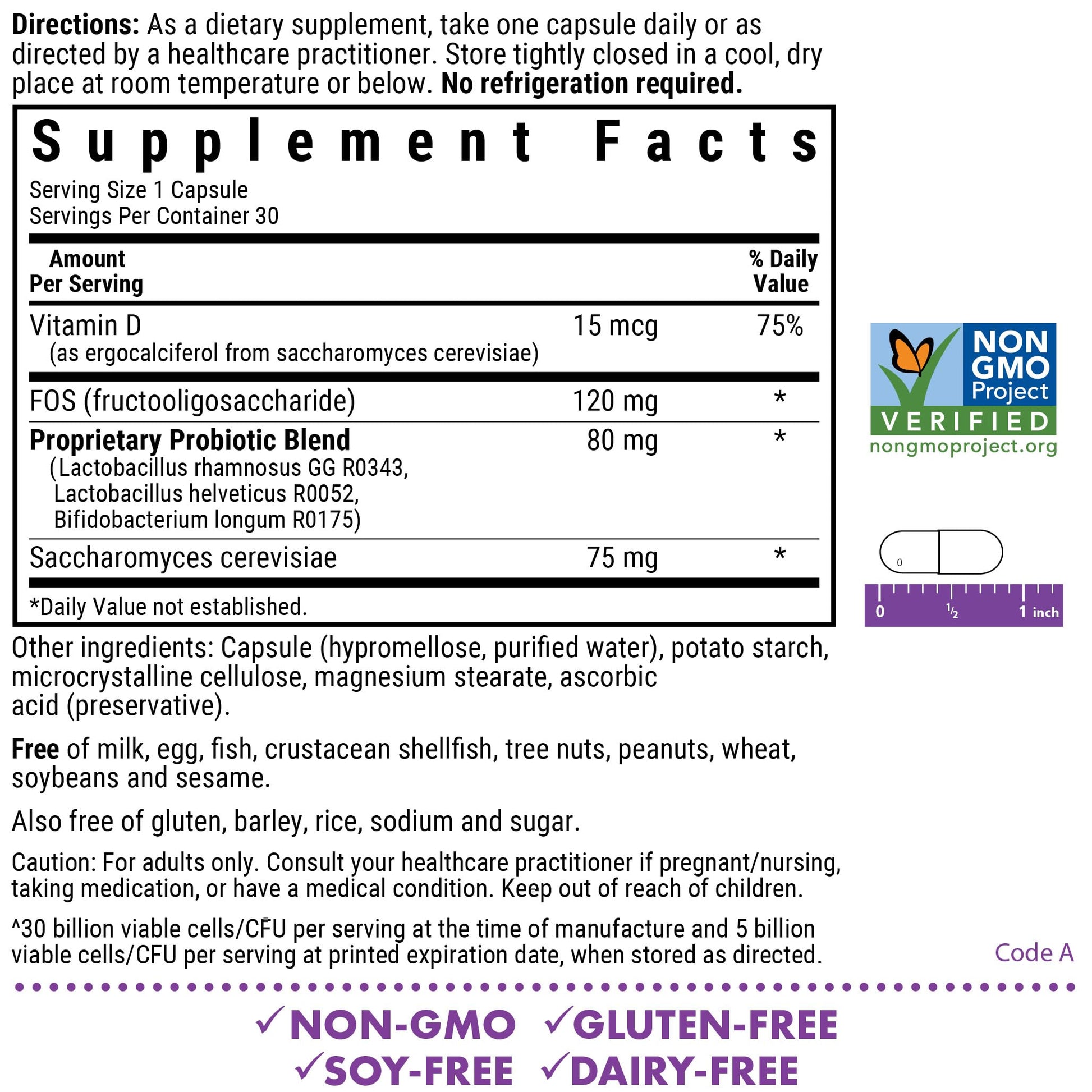 BlueBonnet Nutrition Pre Pro Post Probiotic 30 Billion CFU^ Shelf Stable – for Women & Men Digestion, Gut, Mood, Immune* - Free of Dairy, Gluten & Soy - Non-GMO - 30 Vegetable Capsules, 30 Servings BlueBonnetBuy Supplements Australia