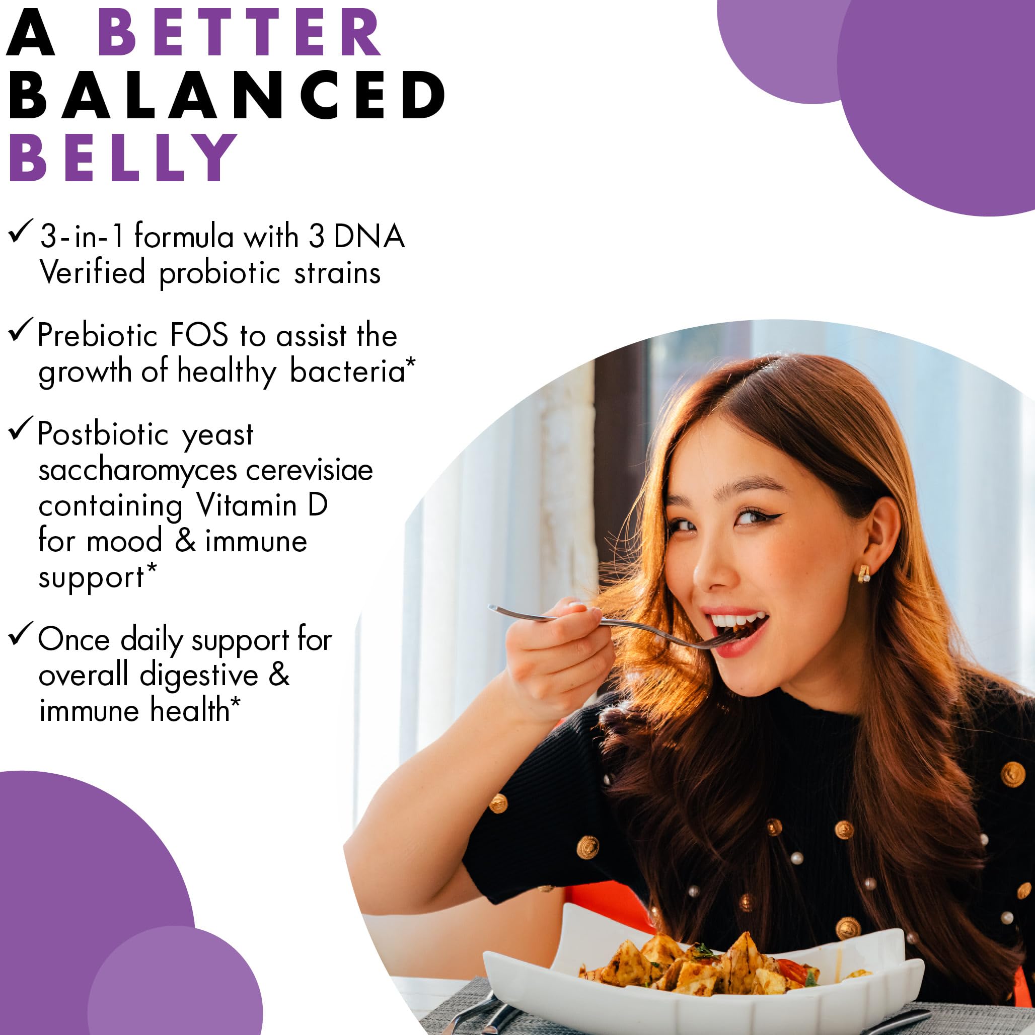 BlueBonnet Nutrition Pre Pro Post Probiotic 30 Billion CFU^ Shelf Stable – for Women & Men Digestion, Gut, Mood, Immune* - Free of Dairy, Gluten & Soy - Non-GMO - 30 Vegetable Capsules, 30 Servings BlueBonnetBuy Supplements Australia