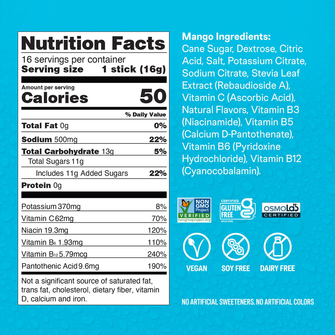 Liquid I.V.® Hydration Multiplier - Mango | Electrolyte Powder Drink Mix | 1 Pack (16 Servings) Liquid I.V.Buy Supplements Australia