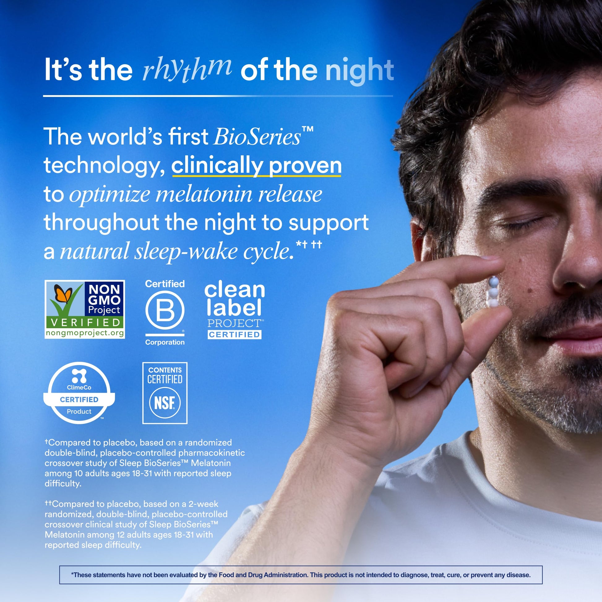 Ritual Sleep BioSeries™ Melatonin: Sleep Aid for Adults, Sleep Supplement with Time Released Capsules, Drug Free Sleep Vitamins for Adults for All Night Sleep Support, 20 Capsules RitualBuy Supplements Australia