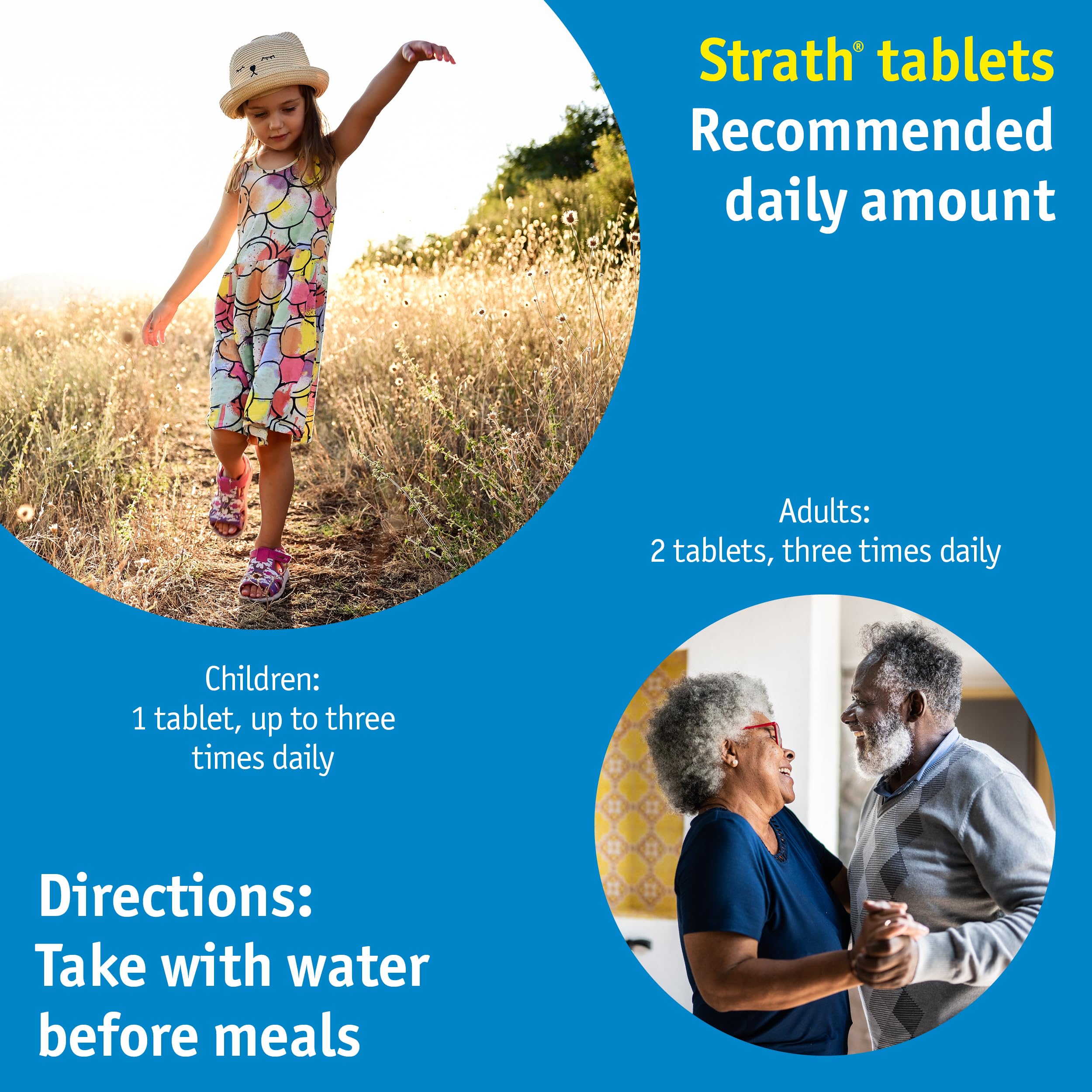 Strath Nutritional Yeast Tablets - Vegetarian, Lactose Free, Artificial Additive Free - Digestive Support, Nutrient Absorption - Unflavored Daily Supplement - Prebiotic and Postbiotic Bio-StrathBuy Supplements Australia